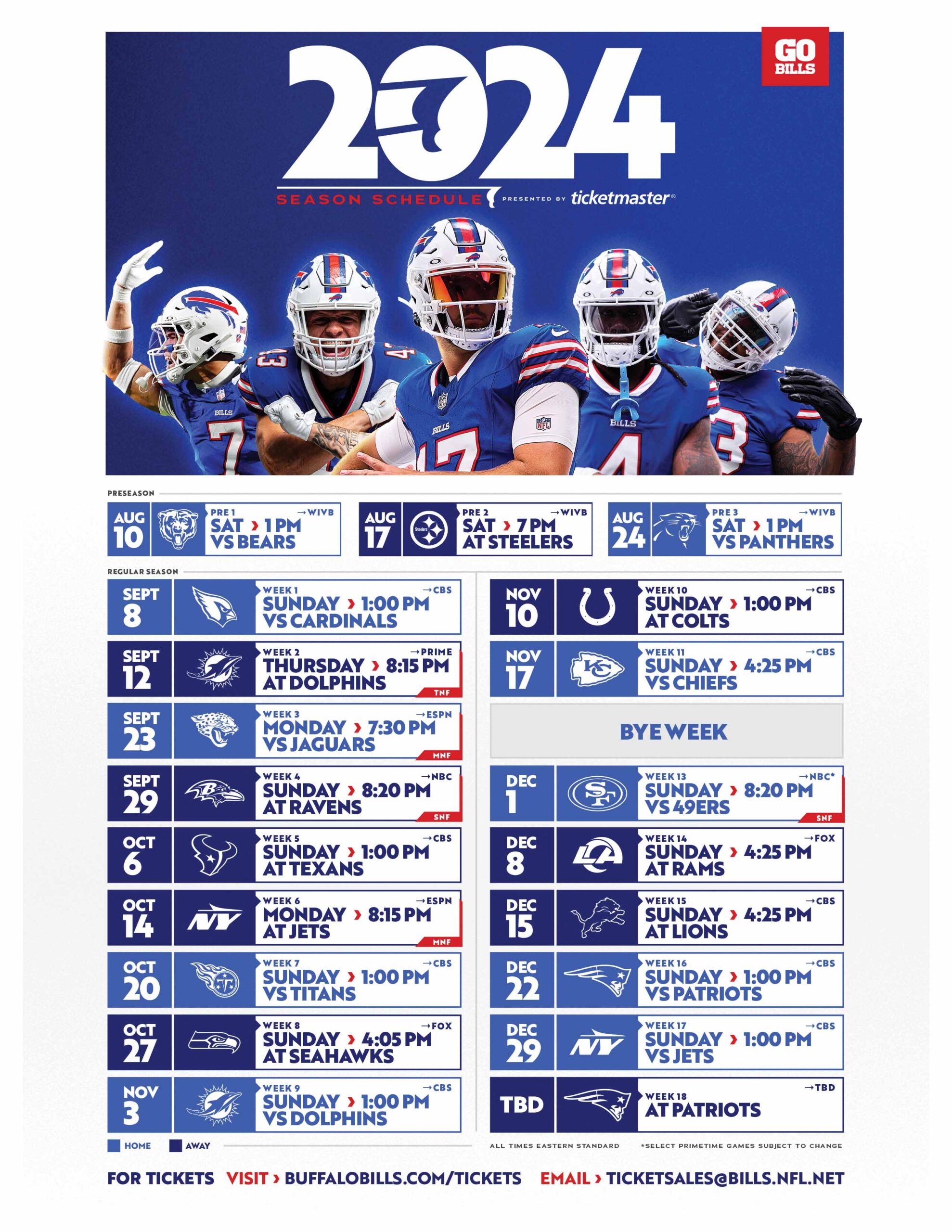 Bills Schedule